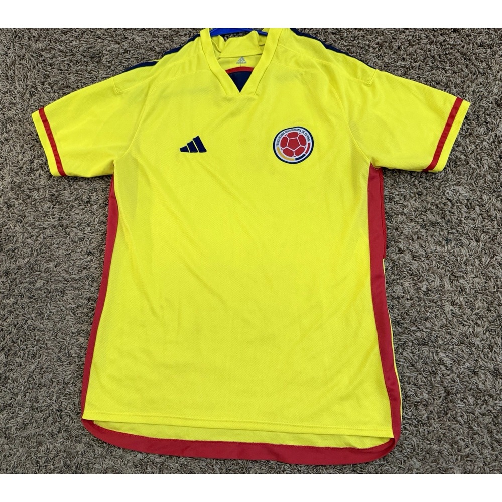 Adidas Columbia Home Soccer Jersey Yellow Futbol Men's Size Large
